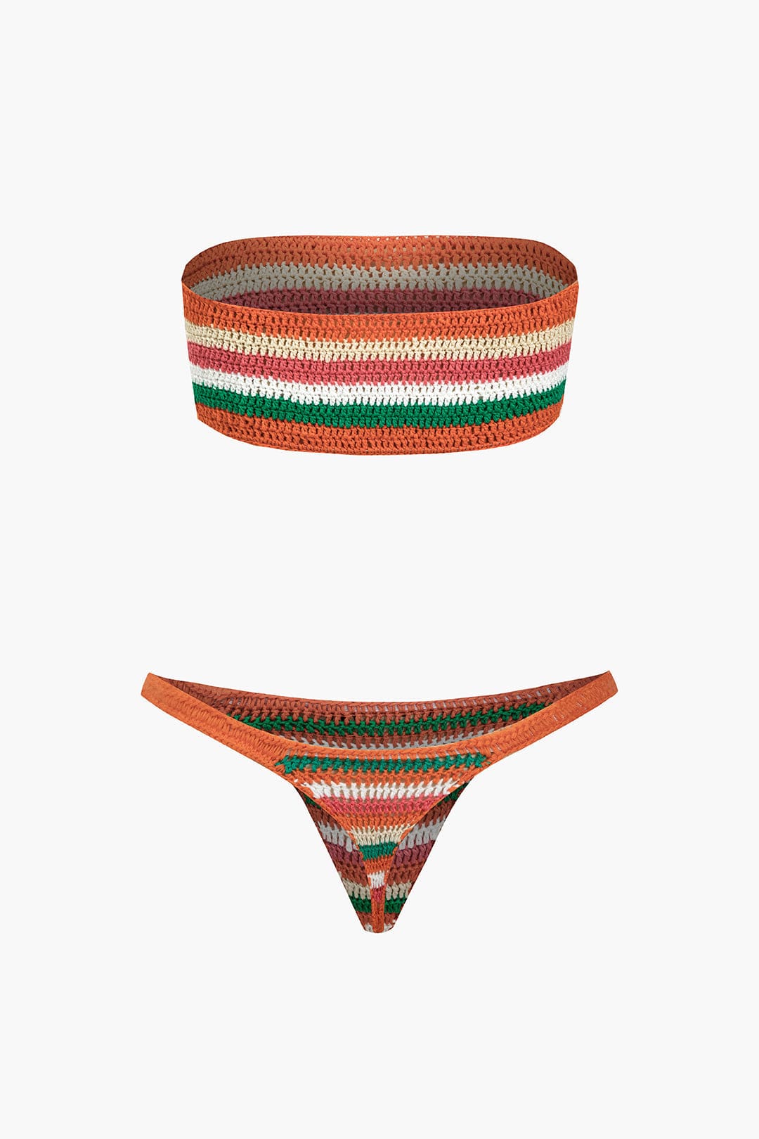 Moon 45 Rainbow Stripe Crochet Bikini Set