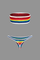 Moon 45 Rainbow Stripe Crochet Bikini Set