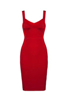 Moon 45 Red / XS Bandage Bodycon Midi Dress
