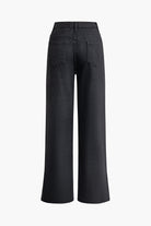 Moon 45 Ripped Slit Straight Leg Jeans