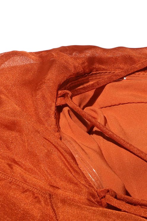 Moon 45 Ruffle Floral Lightweight Loose Tie-Back Backless Midi Dress