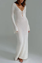 Moon 45 See-Through Hollow Knit Dress