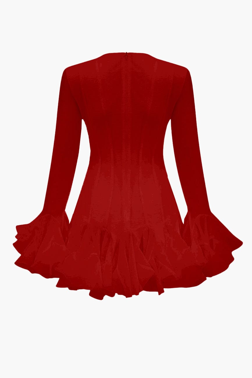 Moon 45 Semi-sheer Flared Mini Dress