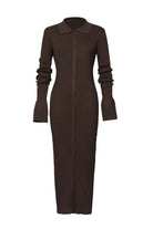 Moon 45 Shell Sleeve Ribbed Maxi Dress