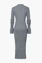 Moon 45 Shell Sleeve Ribbed Maxi Dress