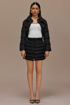 Moon 45 Stand Collar Cut Out Puffer Jacket