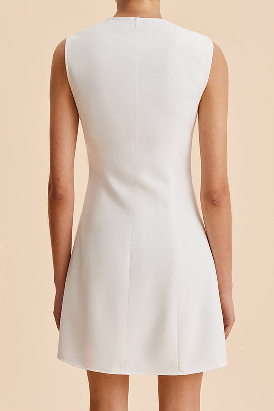 Moon 45 Swirl Metal Button Elegant Mini Skirt