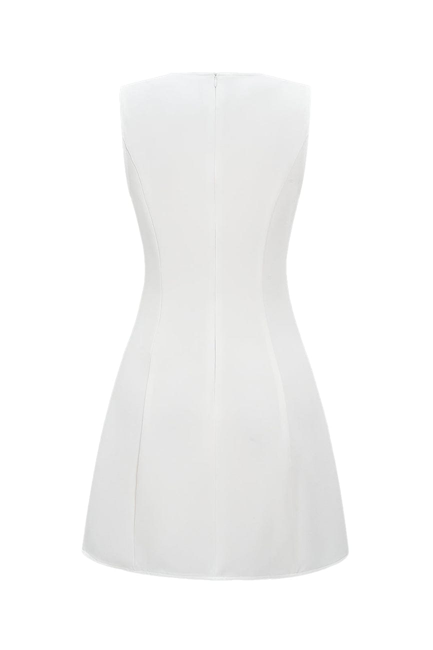 Moon 45 Swirl Metal Button Elegant Mini Skirt