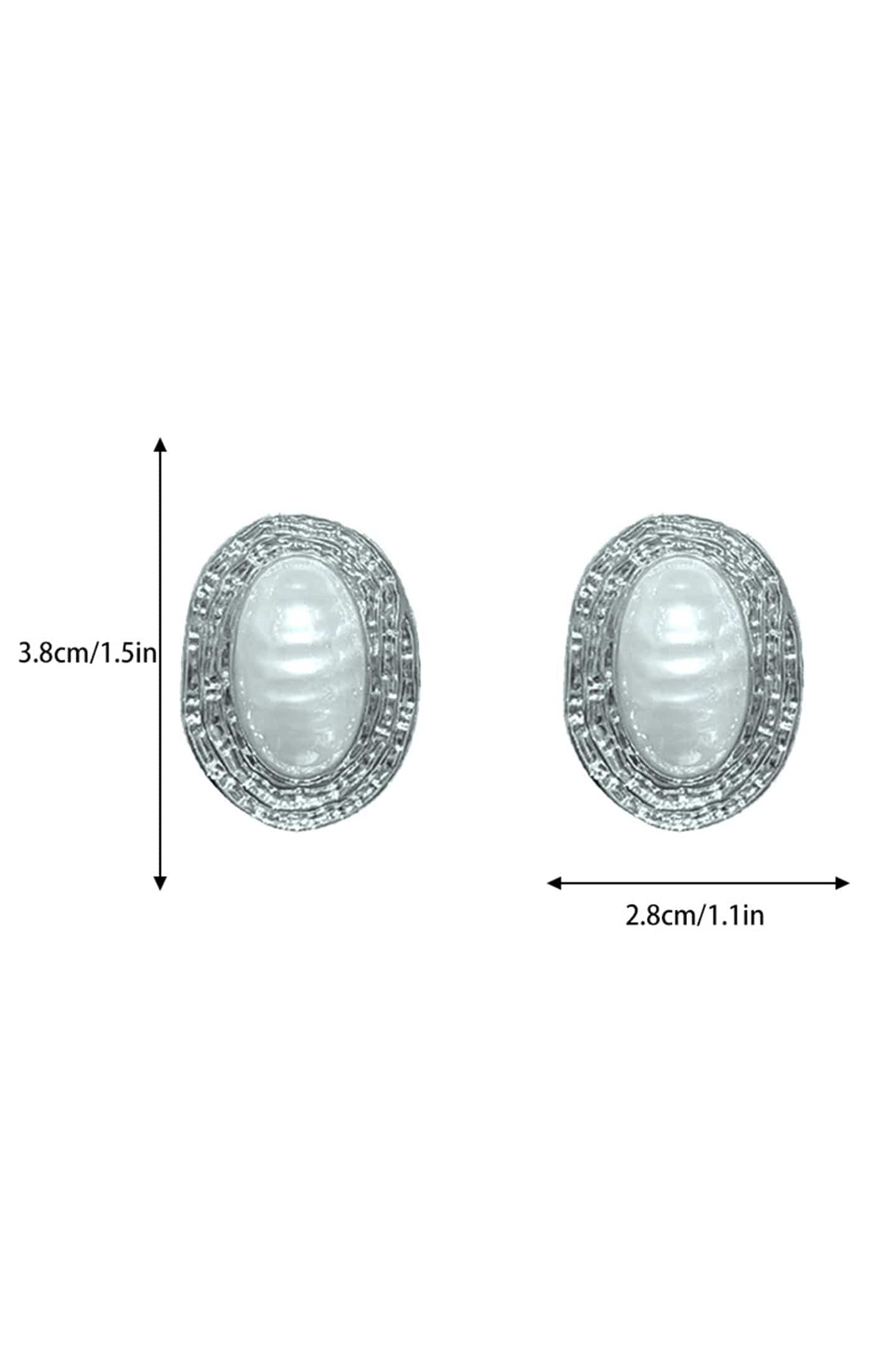 Moon 45 Textured Pearl Stud Earrings