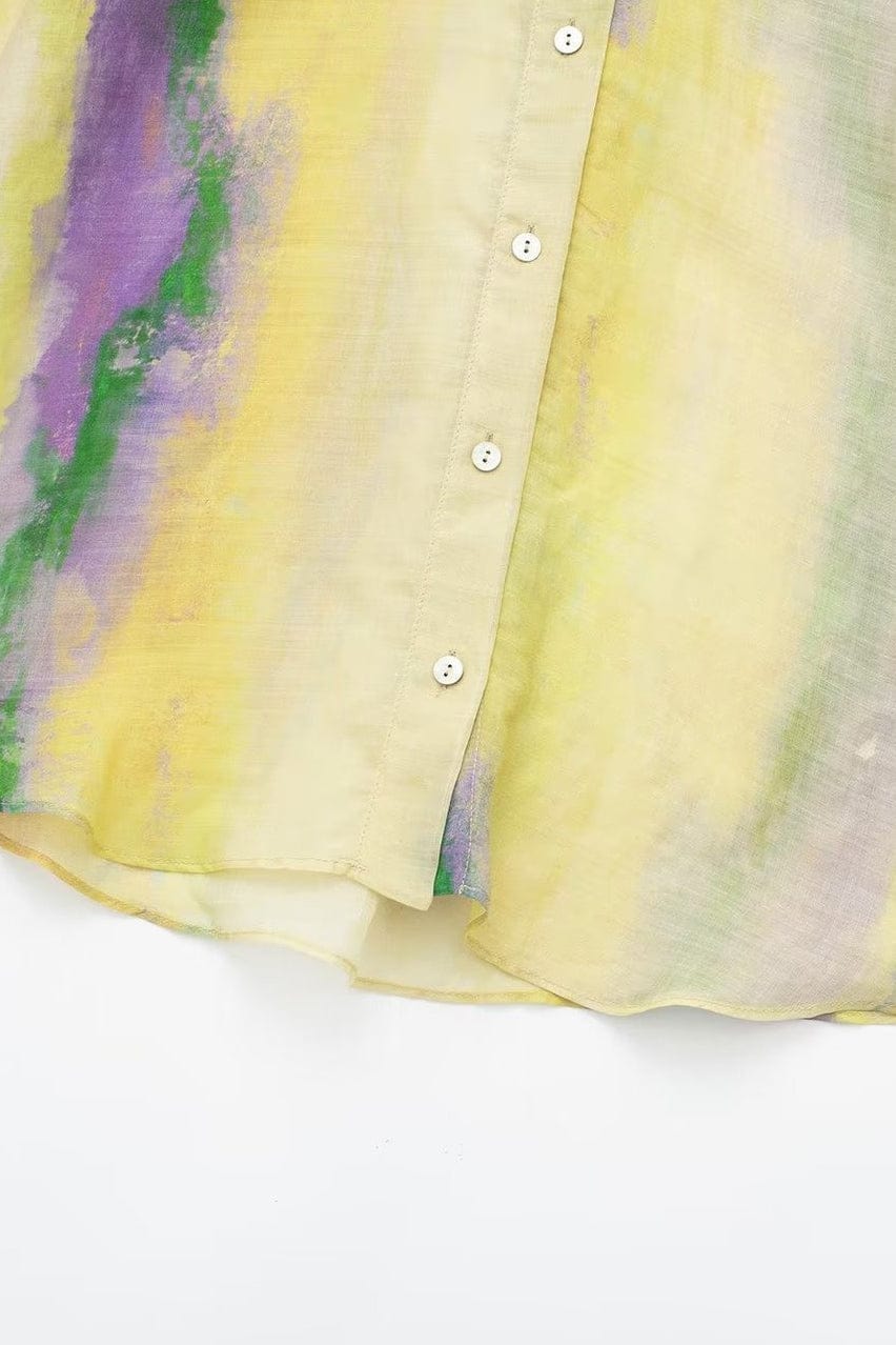 Moon 45 Tie-Dye Printed Wrap Skirt Two-Piece Set