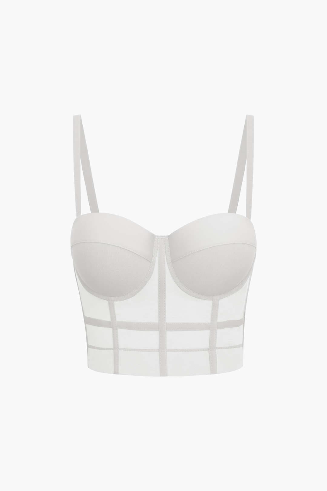 Moon 45 WHITE / 2XS Mesh Underwire Bustier Top