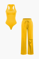 Moon 45 YELLOW / XS Effortless Style Bodysuit & Pants Set